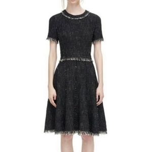 Rebecca Taylor gorgeous fringe trim tweed dress